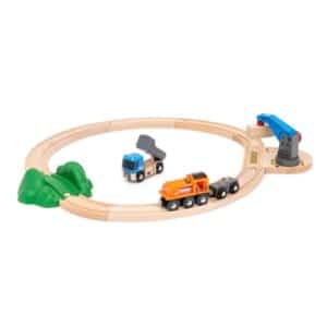 BRIO® WORLD Holzeisenbahn Starterset Güterzug mit Kran A